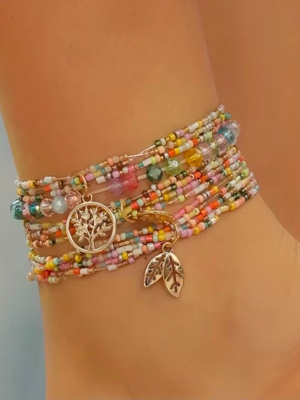 Brand New Women's Colorful Beaded Ankle Bracelet